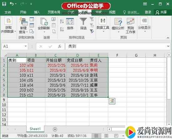 excel如何将数据按字体颜色排序 按字体颜色排序的方法