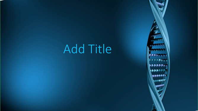 DNA双螺旋结构幻灯片模板