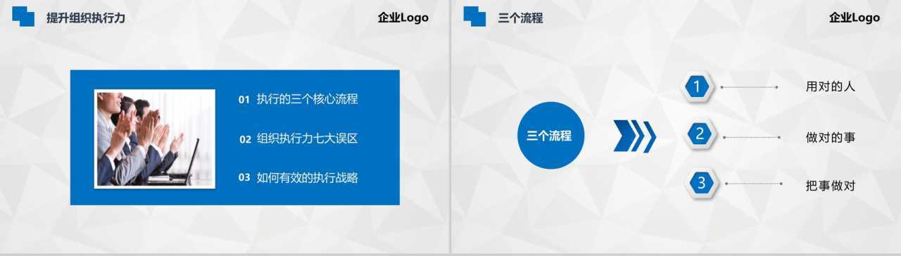 大气蓝色商务公司企业执行力管理培训PPT模板-9