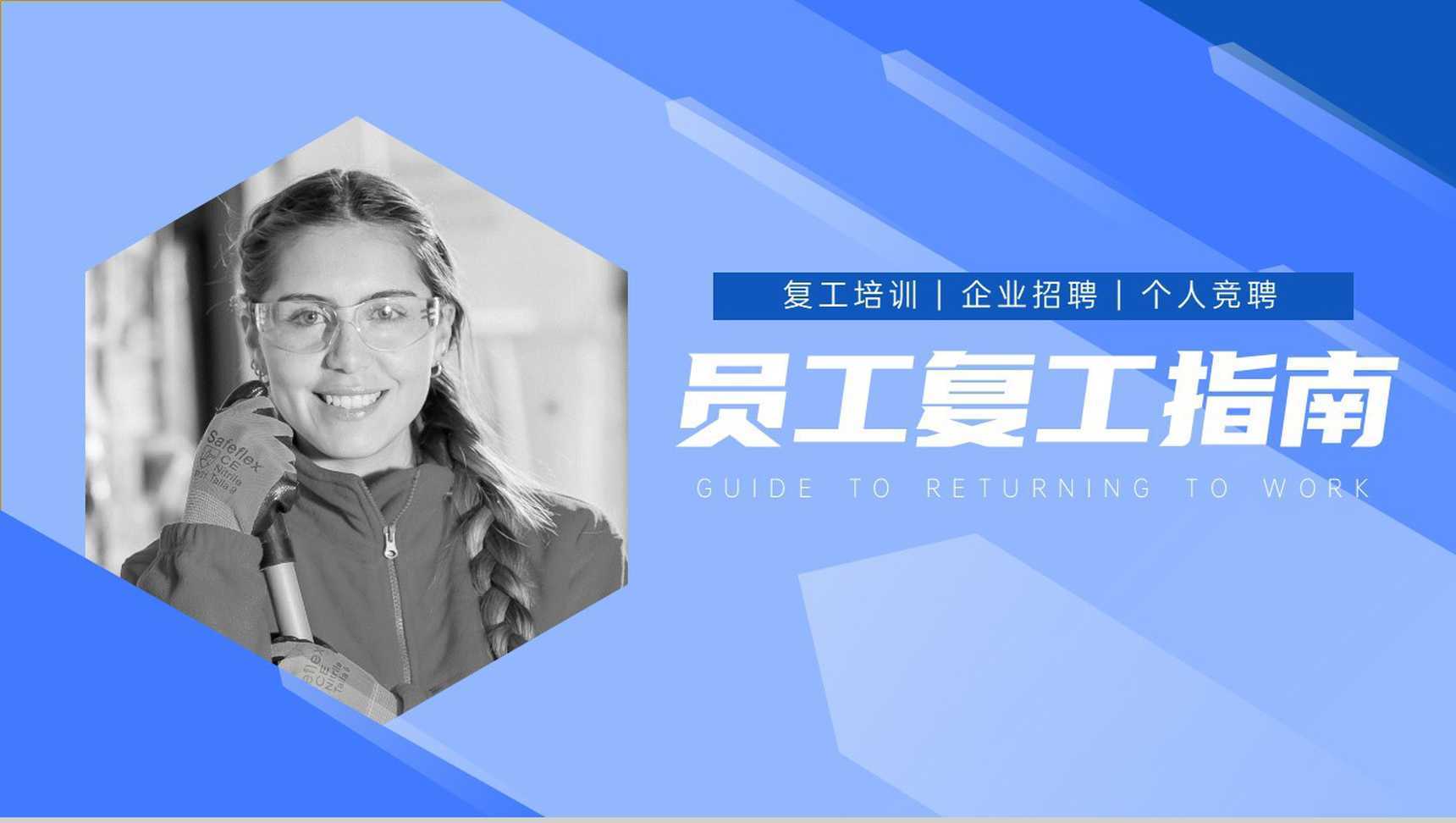 紫色大气员工复工指南PPT模板