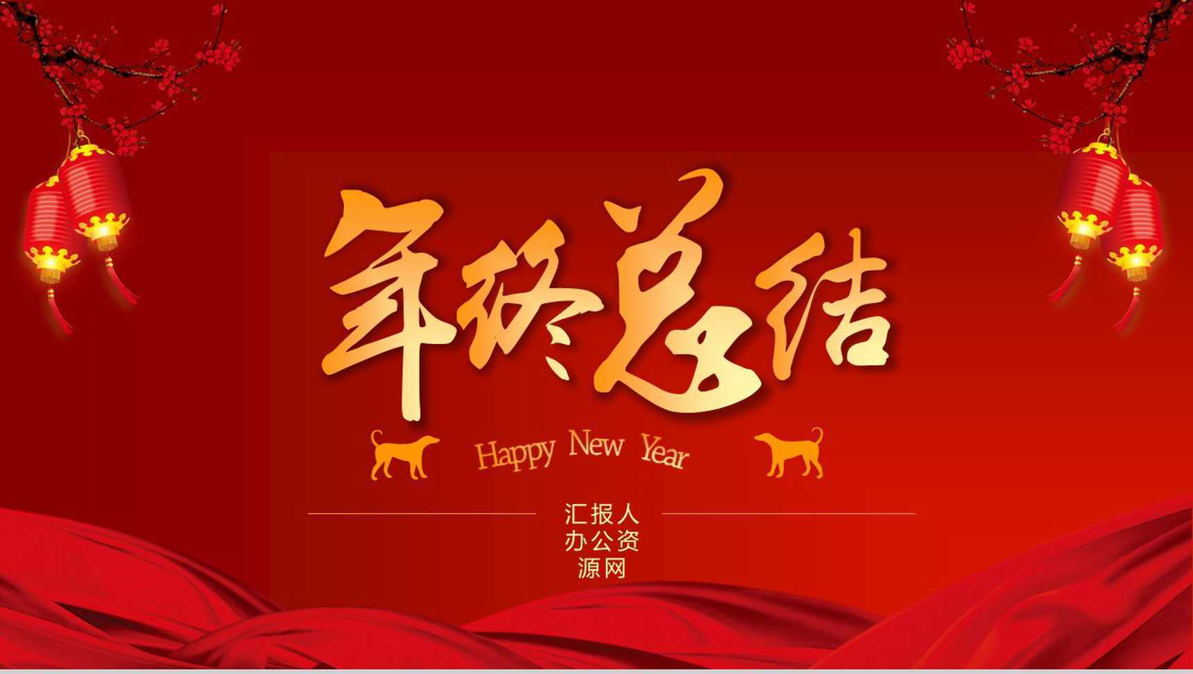 大气商务年终汇报PPT模板