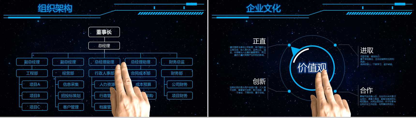 炫酷科技互联网公司简介PPT模板-4