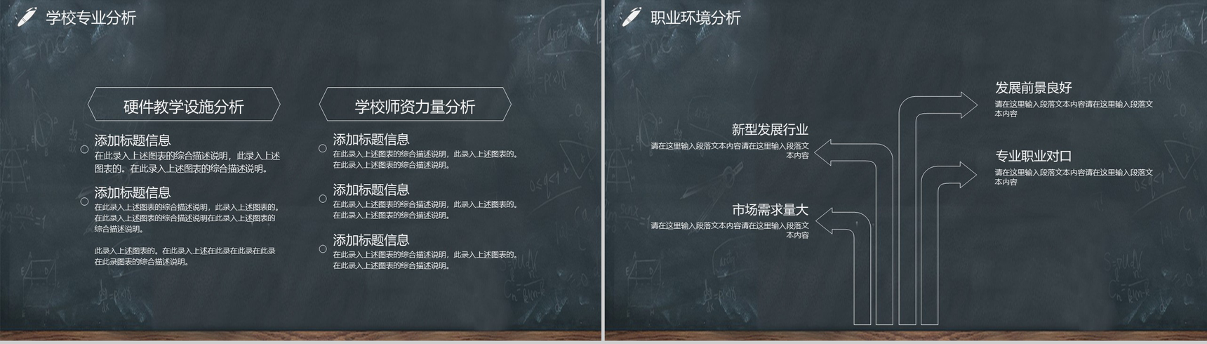 黑板画大学生职业生涯规划PPT模板-7