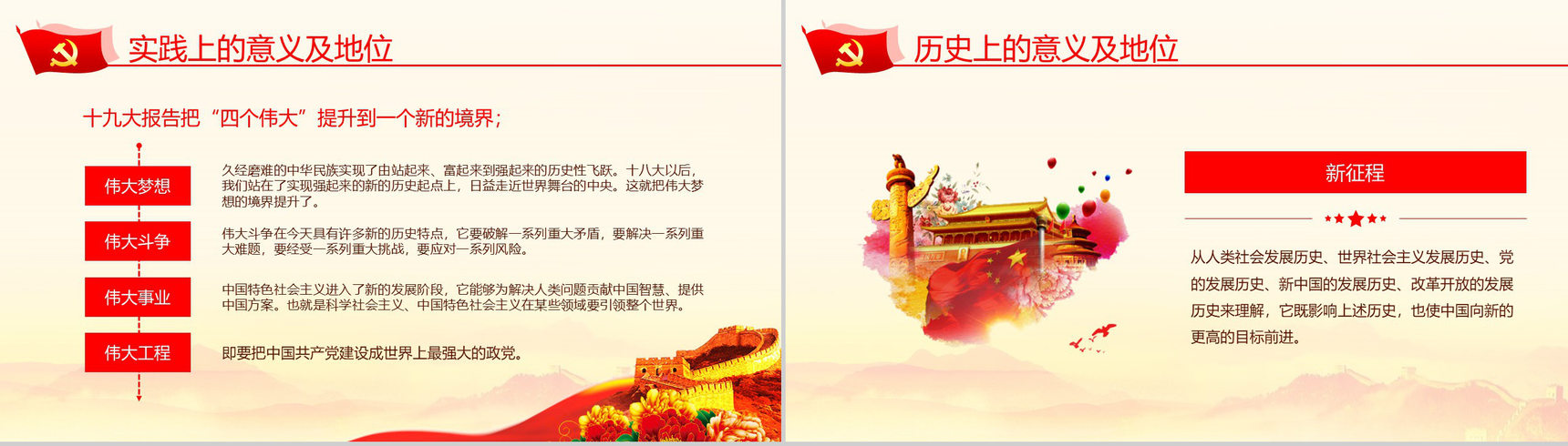 学习贯彻十九大精神不忘初心牢记使命学习心得体会PPT模板-5