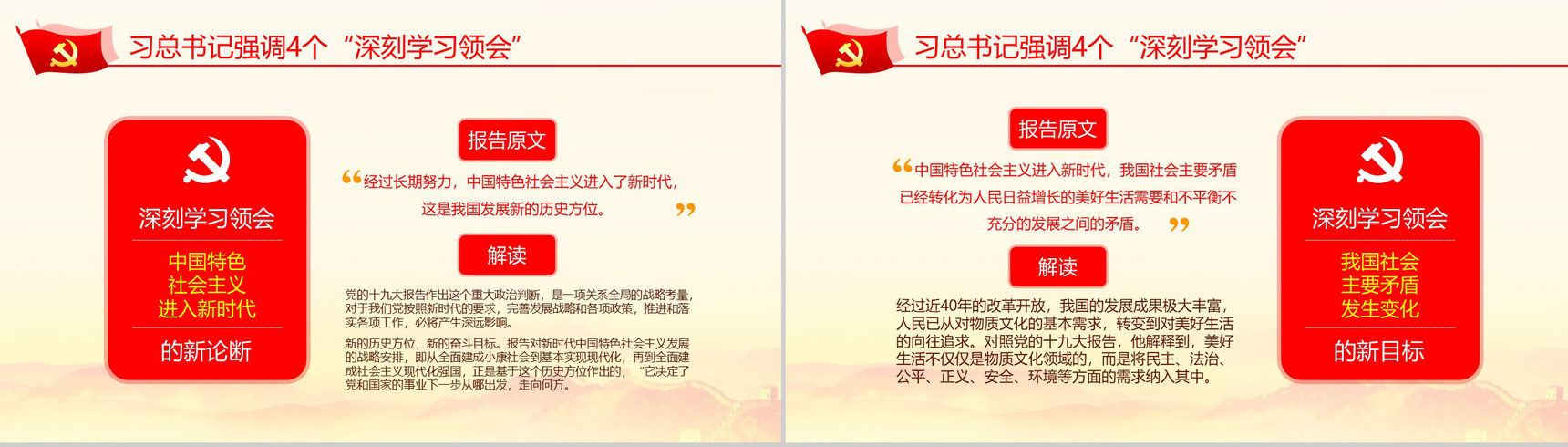 学习贯彻十九大精神不忘初心牢记使命学习心得体会PPT模板-20