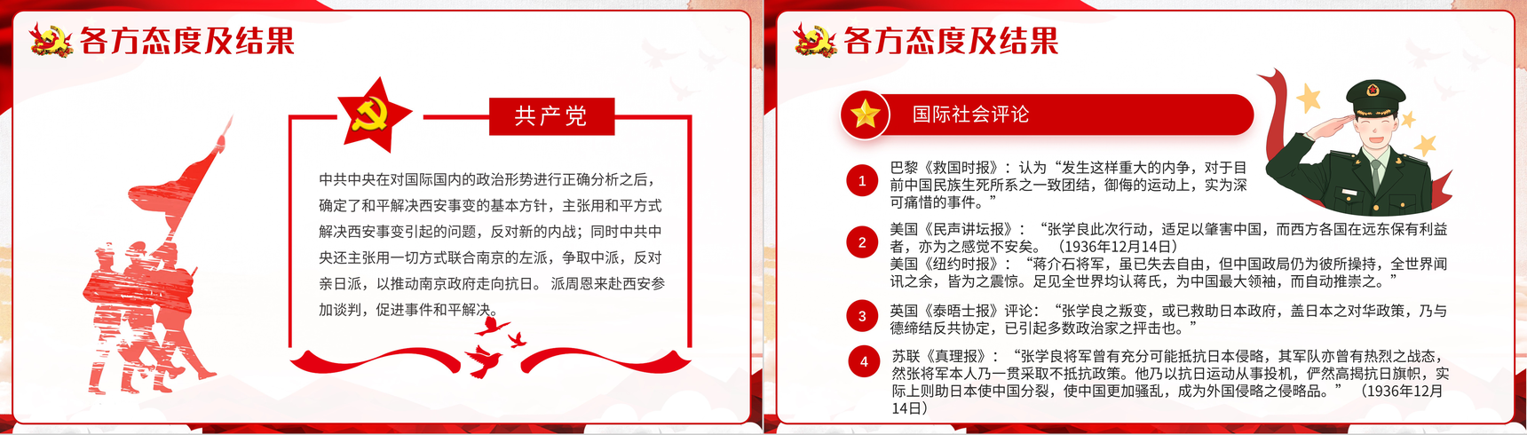 党建纪念西安事变历史转折党政学习PPT模板-12