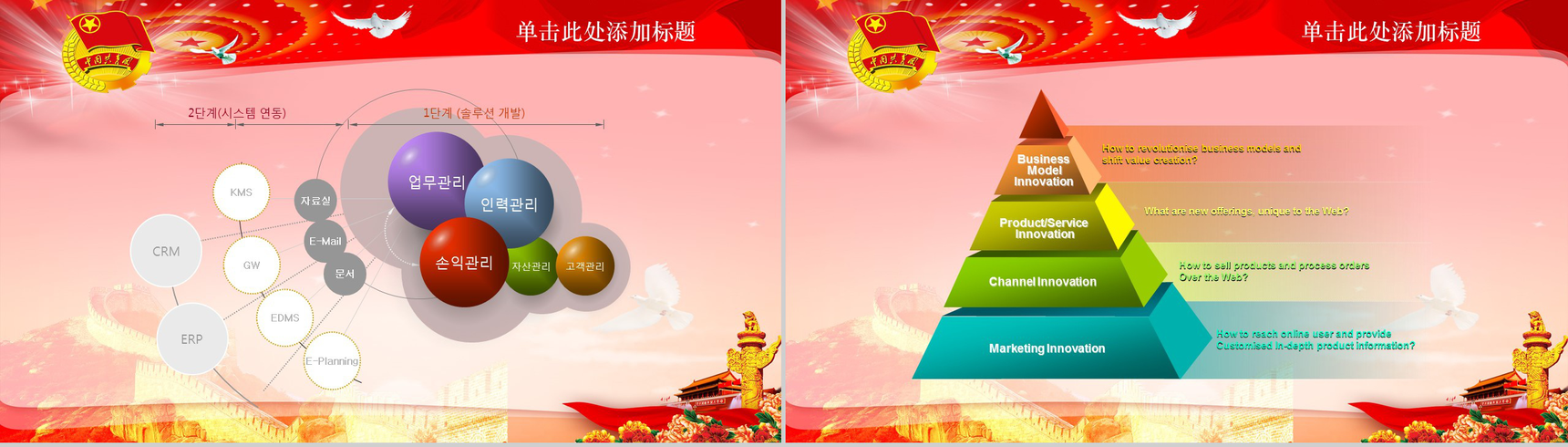 党建共青团志愿者报告总结会议PPT模板-8